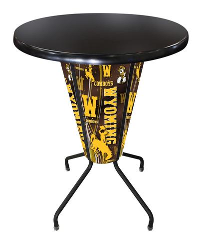 L218B42WymngOD36RBlk Lighted Wyoming Pub Table