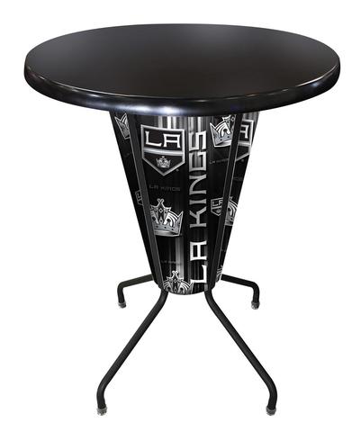 L218B42LAKingOD36RBlk Lighted Los Angeles Kings Pub Table