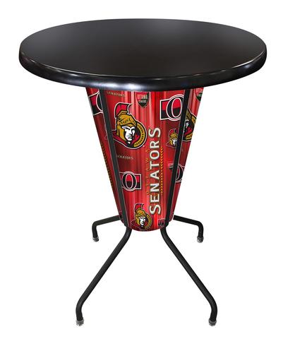 L218B42OttSenOD36RBlk Lighted Ottawa Senators Pub Table