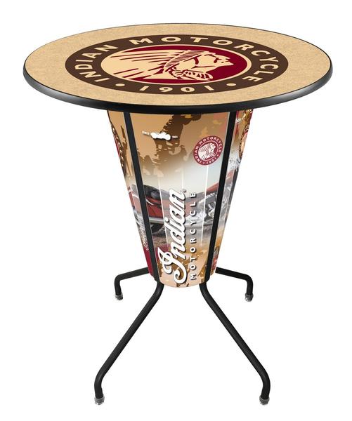 L218B42IndianWrap-36RIndn-HD Lighted Indian Motorcycle Pub Table