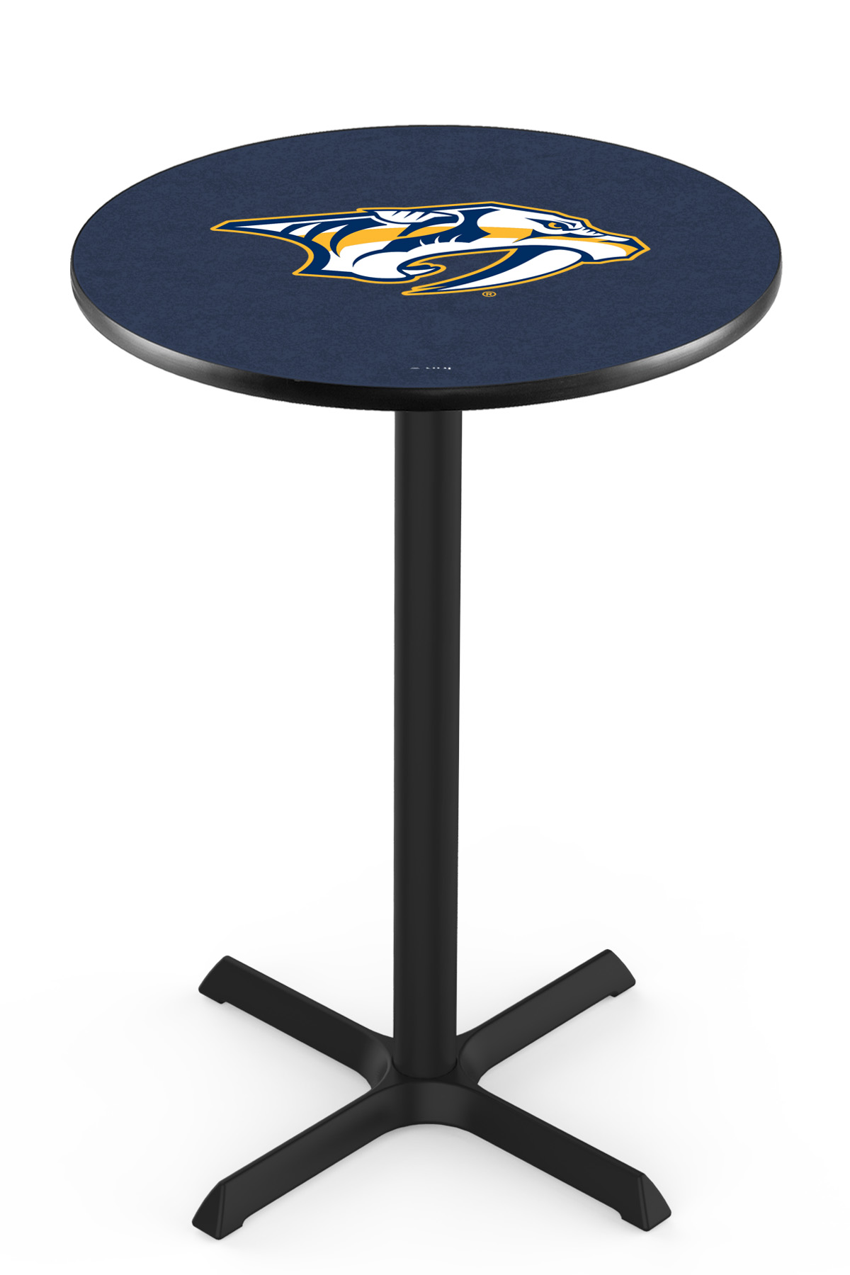 L211 Nashville Predators 36" Tall - 36" Top Pub Table with Black Wrinkle Finish