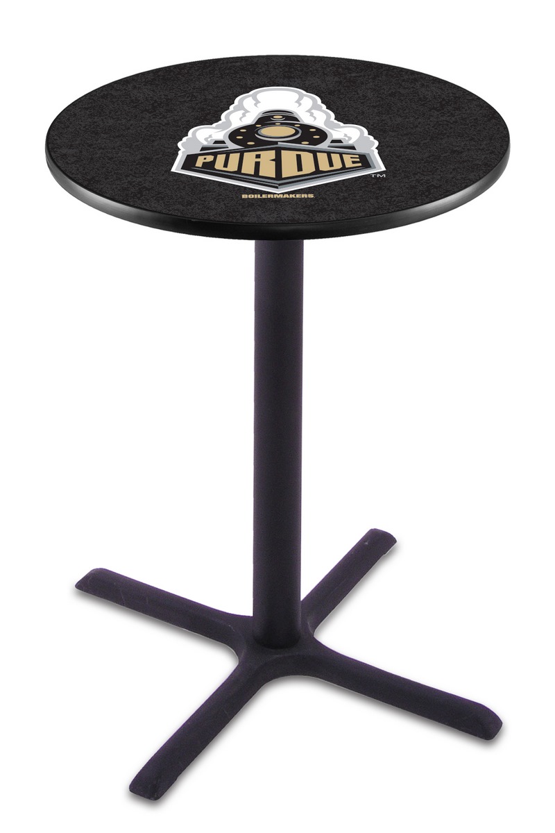 L211 Purdue 36" Tall - 36" Top Pub Table with Black Wrinkle Finish