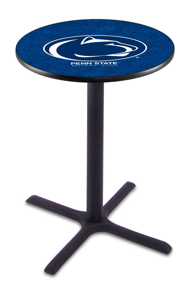 L211 Pennsylvania State University 42" Tall - 36" Top Pub Table with Black Wrinkle Finish