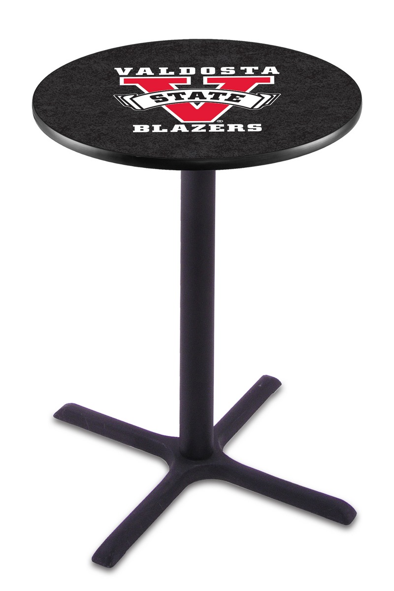 L211 Valdosta State University 42" Tall - 36" Top Pub Table with Black Wrinkle Finish