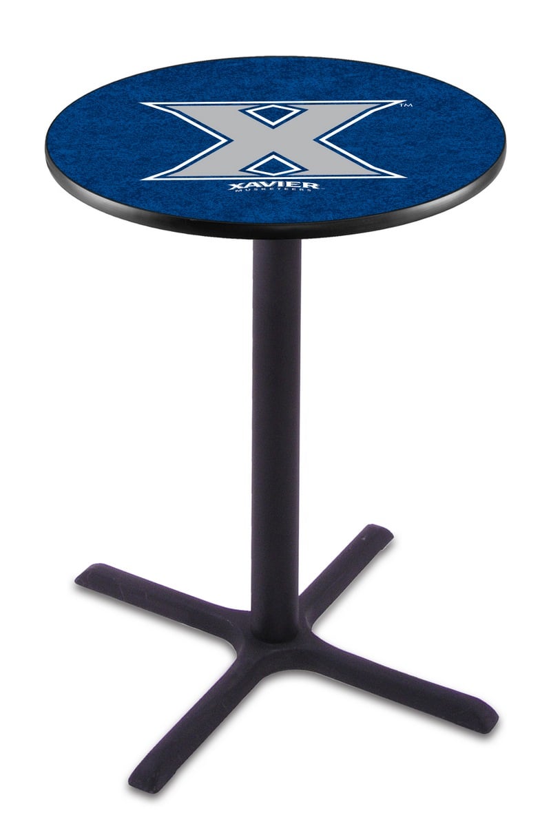 L211 Xavier 42" Tall - 36" Top Pub Table with Black Wrinkle Finish