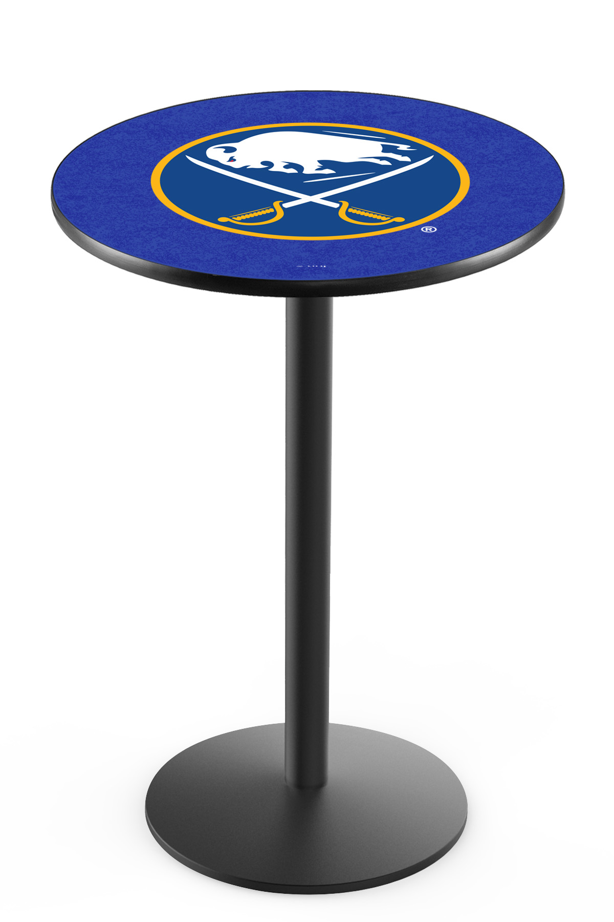 L214 Buffalo Sabres 36" Tall - 36" Top Pub Table with Black Wrinkle Finish