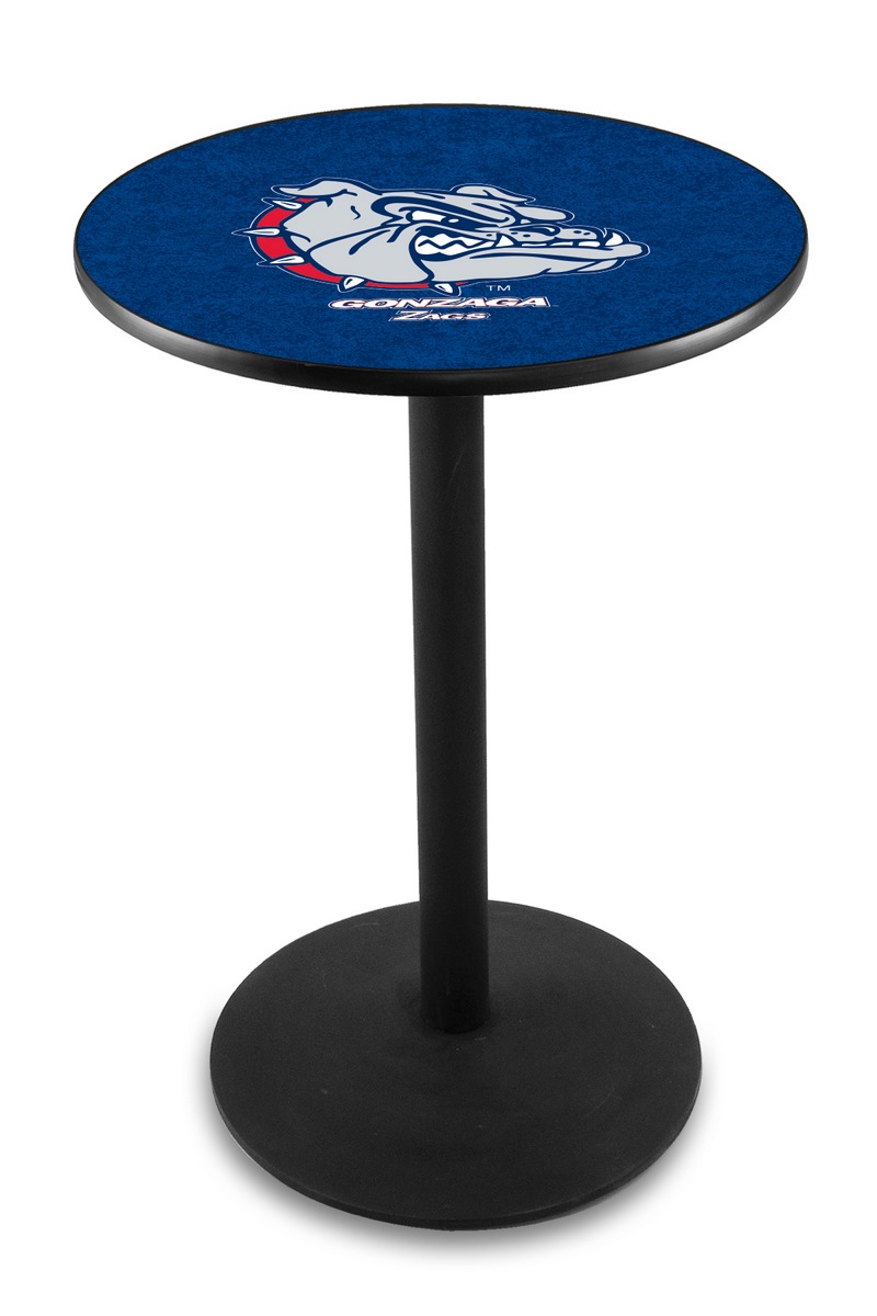 L214 Gonzaga 36" Tall - 36" Top Pub Table with Black Wrinkle Finish