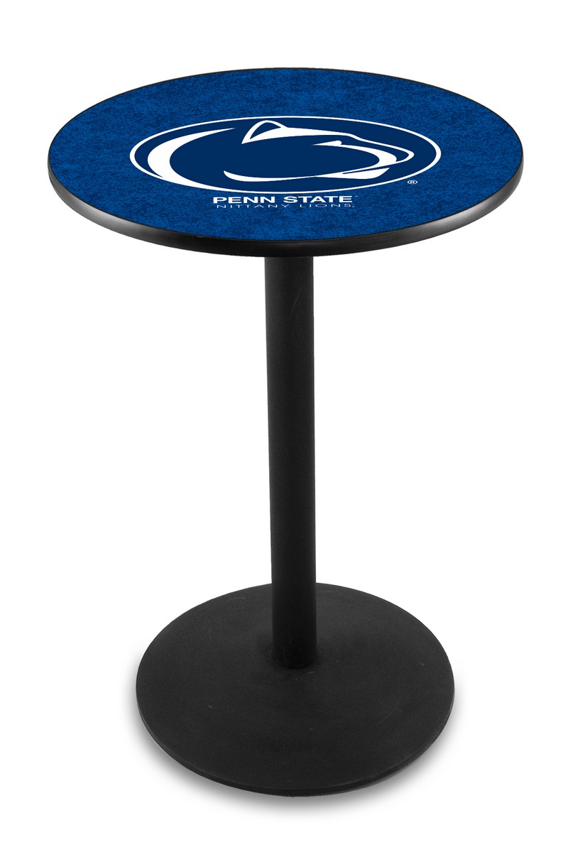 L214 Pennsylvania State University 36" Tall - 36" Top Pub Table with Black Wrinkle Finish