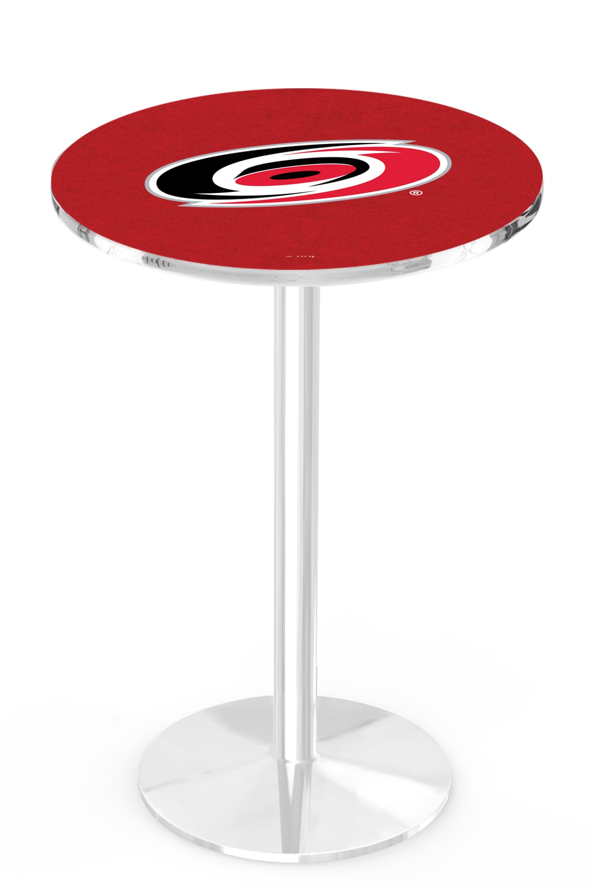 L214 Carolina Hurricanes 36" Tall - 36" Top Pub Table with Chrome Finish