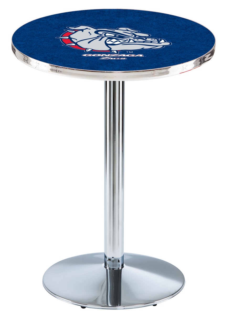 L214 Gonzaga 36" Tall - 36" Top Pub Table with Chrome Finish