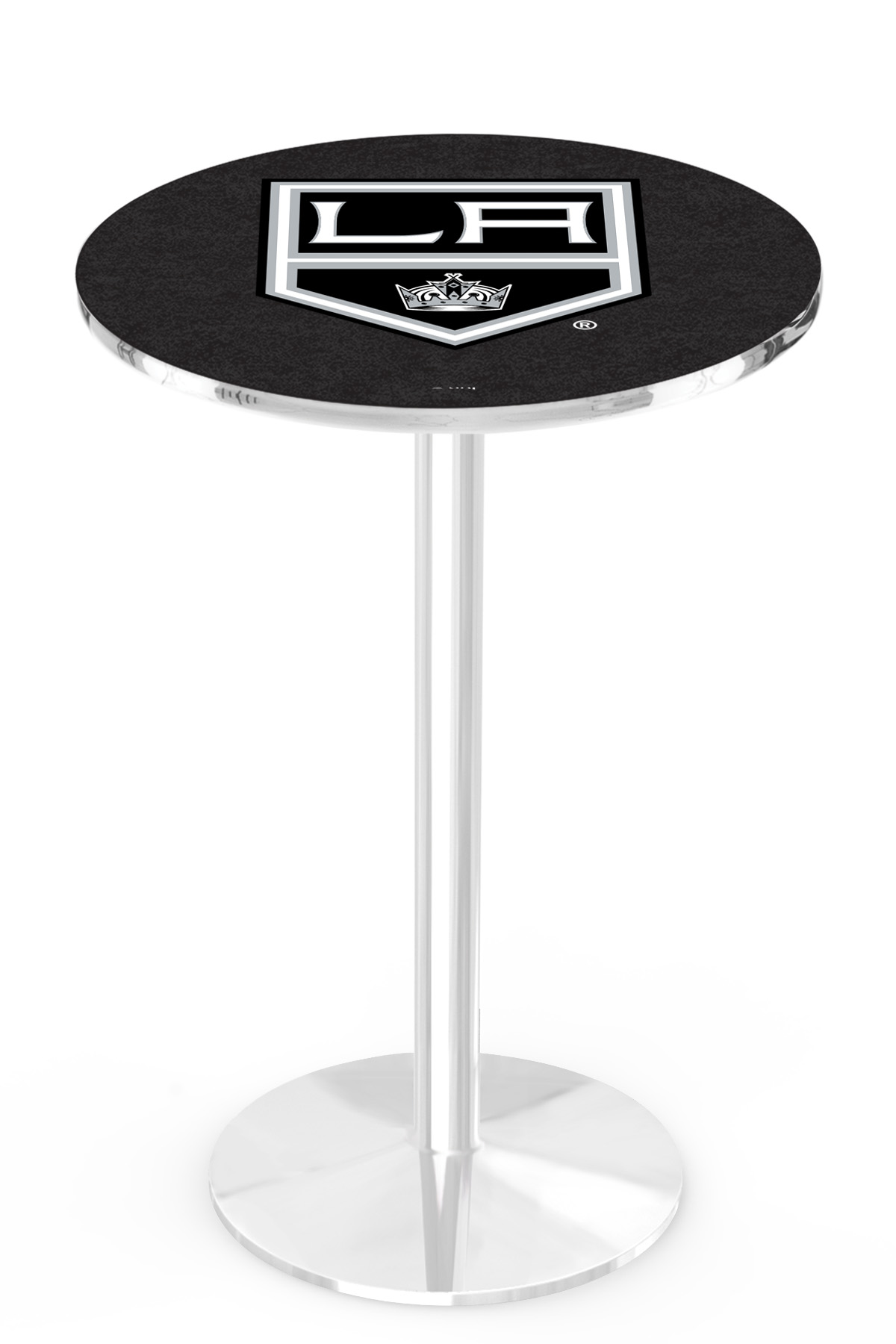 L214 Los Angeles Kings 36" Tall - 36" Top Pub Table with Chrome Finish