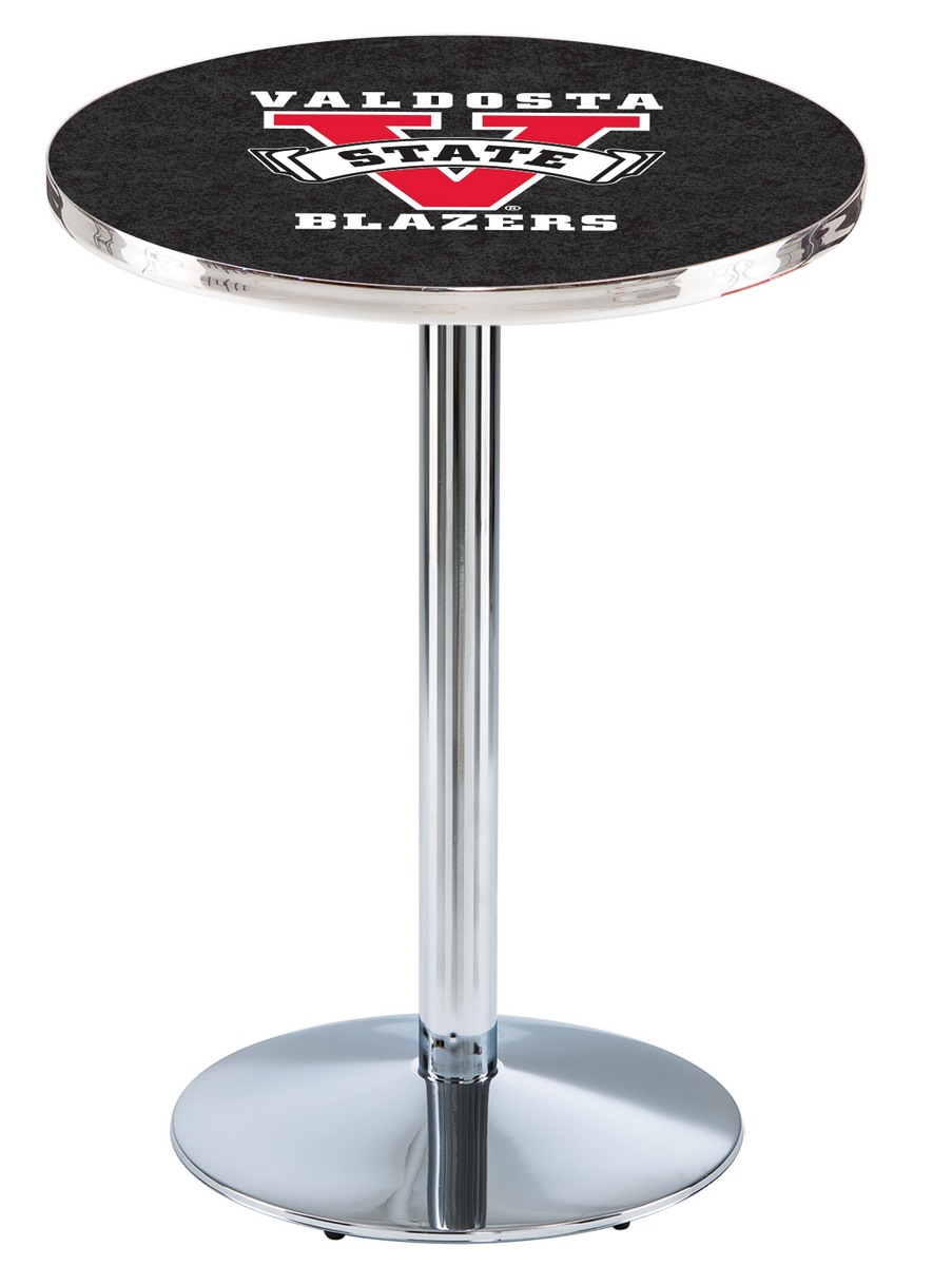 L214 Valdosta State University 36" Tall - 36" Top Pub Table with Chrome Finish