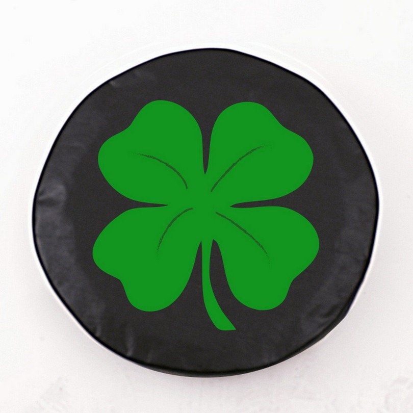 TCA4LfClvBK-34 x 8 4-Leaf Clover Tire Cover