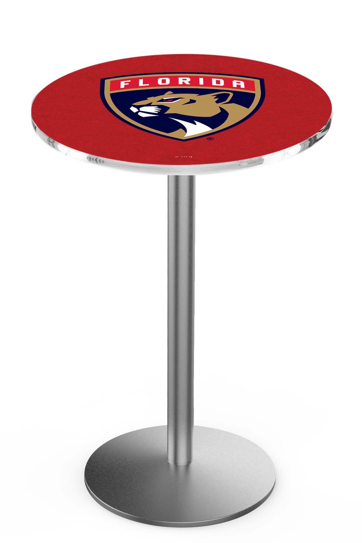 L214 Florida Panthers 36" Tall - 36" Top Pub Table with Stainless Finish