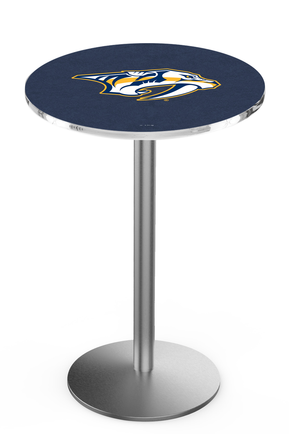 L214 Nashville Predators 36" Tall - 36" Top Pub Table with Stainless Finish