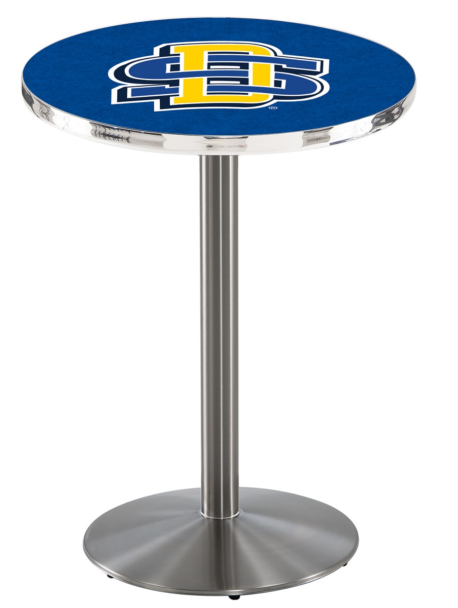 L214 South Dakota State University 36" Tall - 36" Top Pub Table with Stainless Finish
