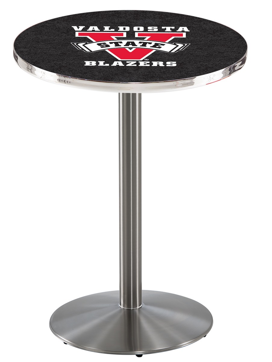 L214 Valdosta State University 36" Tall - 36" Top Pub Table with Stainless Finish