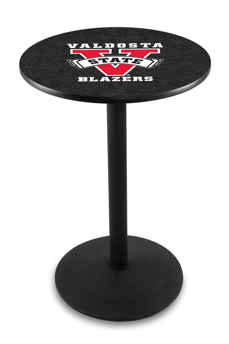 L214 Valdosta State University 42" Tall - 36" Top Pub Table with Black Wrinkle Finish