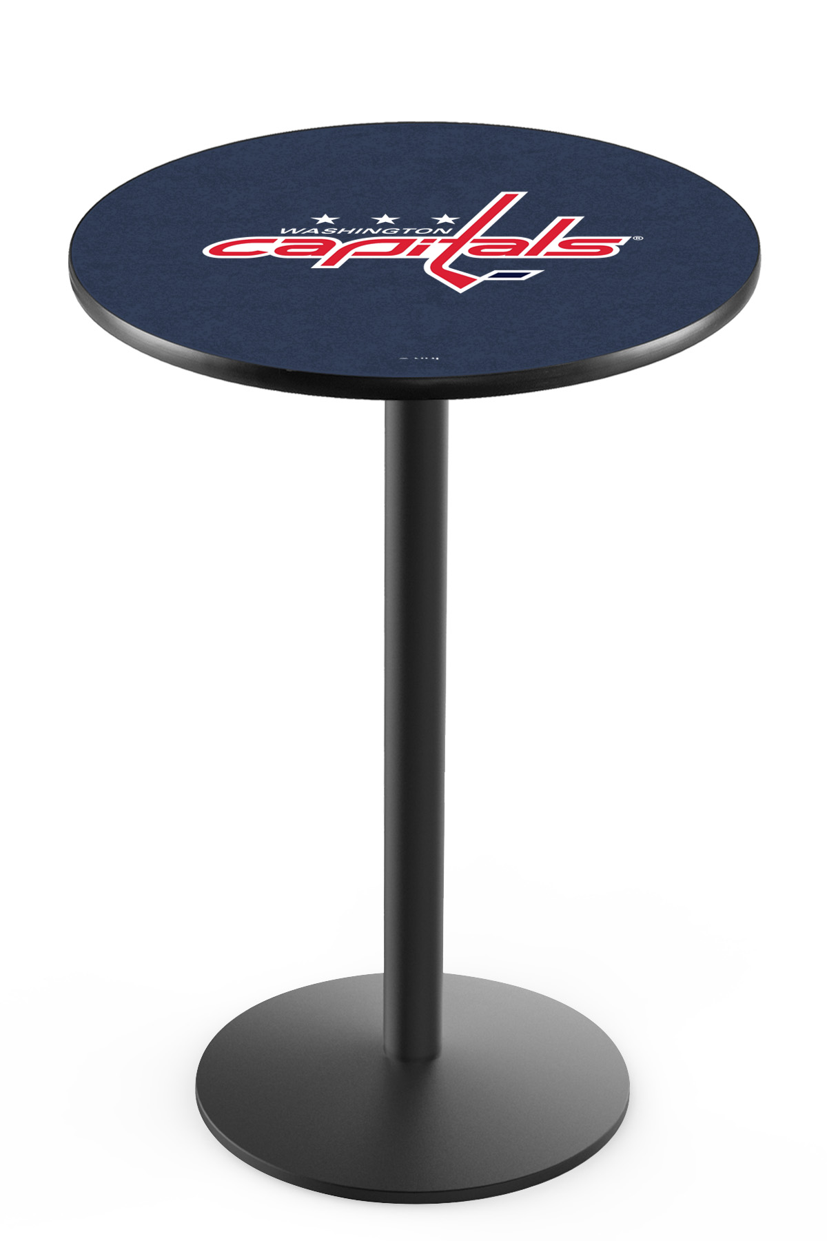 L214 Washington Capitals 42" Tall - 36" Top Pub Table with Black Wrinkle Finish