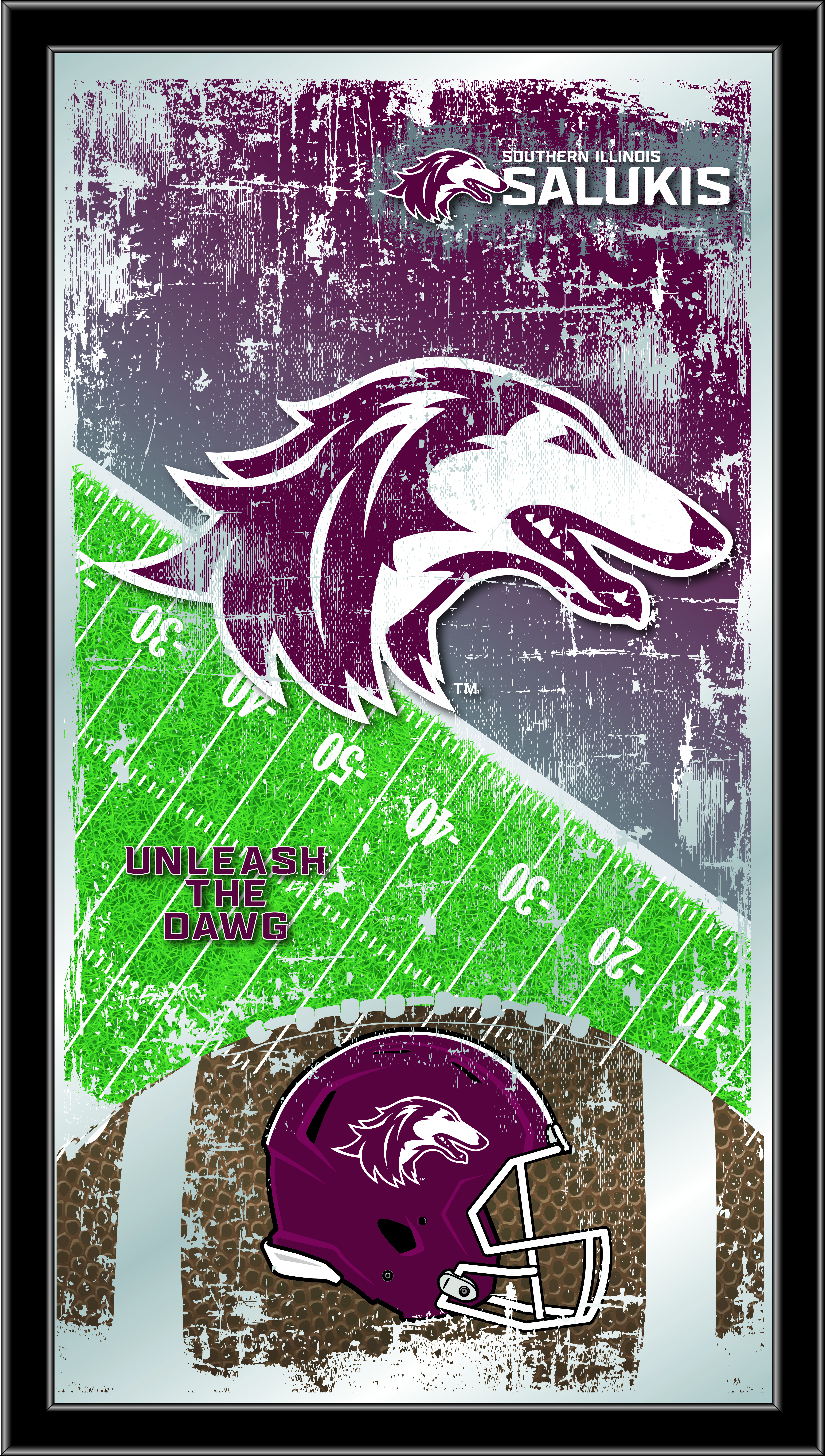 Picture of Holland Bar Stool MFtblSouIll Southern Illinois University Football Mirror
