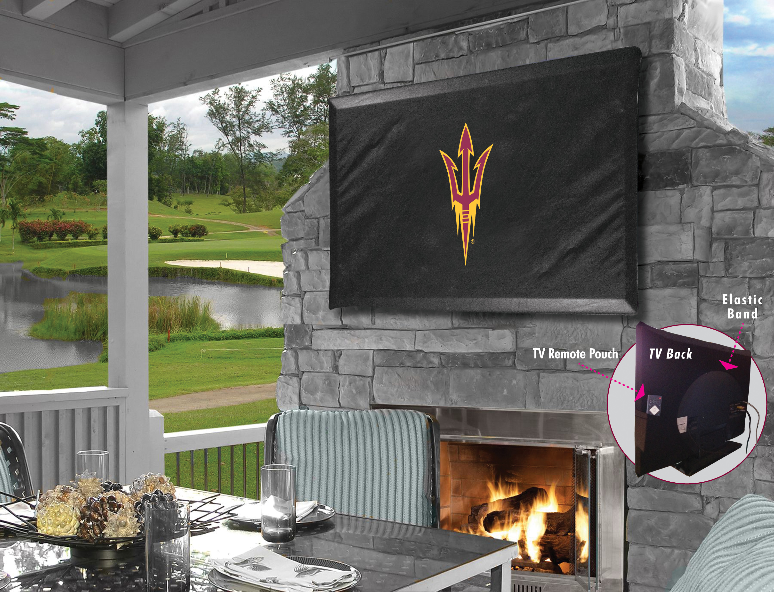 Arizona State TV Cover with Pitchfork Logo