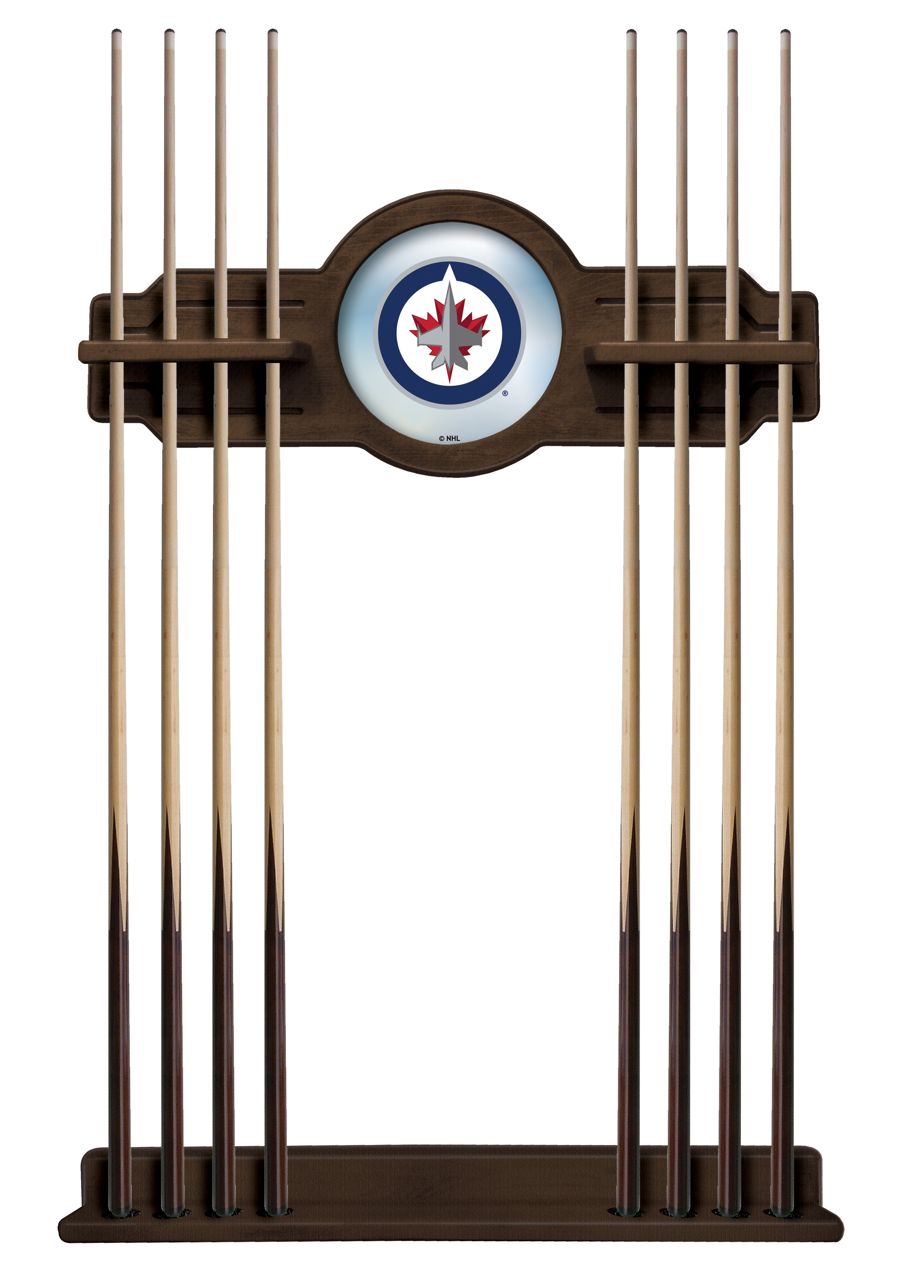 CueNavWinJet Winnipeg Jets Cue Rack in Chardonnay Finish, Navajo
