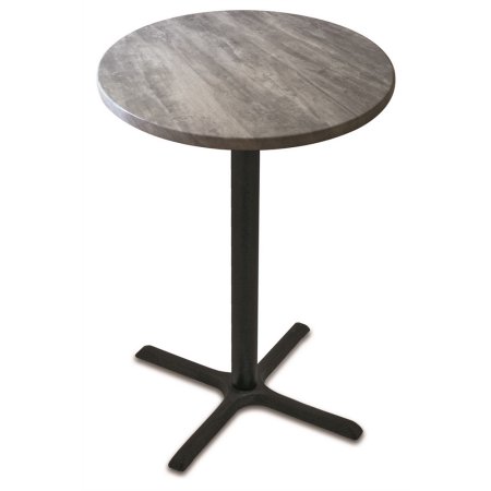 Picture of Holland Bar Stool OD211-3030BWOD36RRustic 30 in. Black Table with 36 in. Diameter Indoor & Outdoor Rustic Round Top