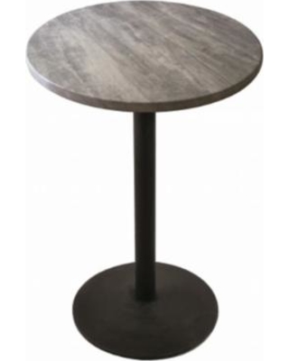 Picture of Holland Bar Stool OD214-2230BWOD36RRustic 30 in. Black Table with 36 in. Diameter Indoor & Outdoor Rustic Round Top