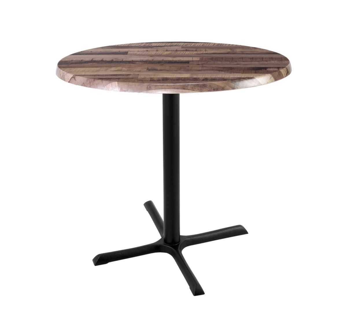 Picture of Holland Bar Stool OD211-3036BWOD30RRustic 36 in. Black Table with 30 in. Diameter Indoor & Outdoor Rustic Round Top