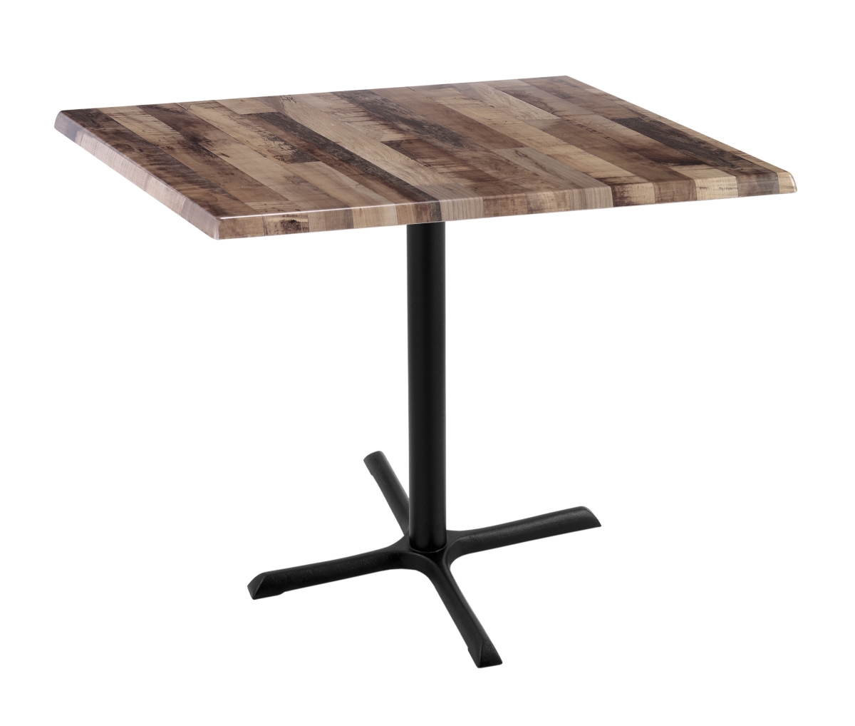OD211-3036BWOD36SQRustic 36 in. Black Table with 36 x 36 in. Indoor & Outdoor Rustic Square Top