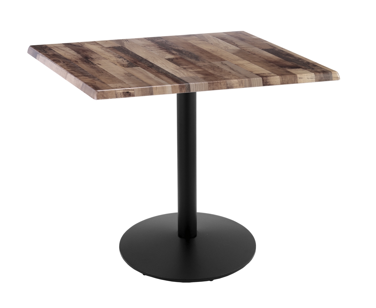 OD214-2236BWOD36SQRustic 36 in. Black Table with 36 x 36 in. Indoor & Outdoor Rustic Square Top