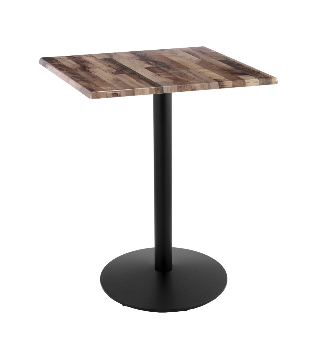 OD214-2242BWOD30SQRustic 42 in. Black Table with 30 x 30 in. Indoor & Outdoor Rustic Square Top