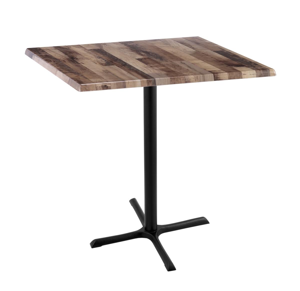 OD211-3042BWOD36SQRustic 42 in. Black Table with 36 x 36 in. Indoor & Outdoor Rustic Square Top