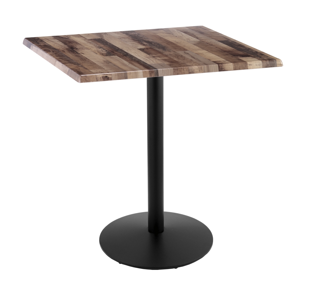 OD214-2242BWOD36SQRustic 42 in. Black Table with 36 x 36 in. Indoor & Outdoor Rustic Square Top