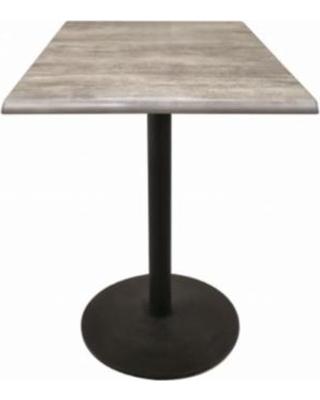 OD21642BWOD36SQRustic 42 in. Black Table with 36 x 36 in. Indoor & Outdoor Rustic Square Top
