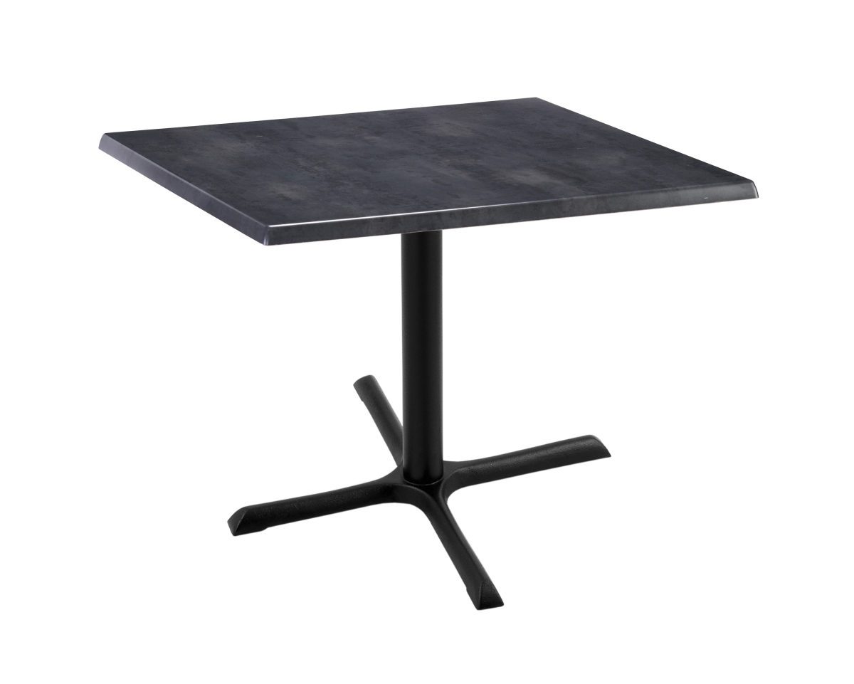 Picture of Holland Bar Stool OD211-3030BWOD30SQBlkStl 30 in. Black Table with 30 x 30 in. Indoor & Outdoor Black Steel Square Top