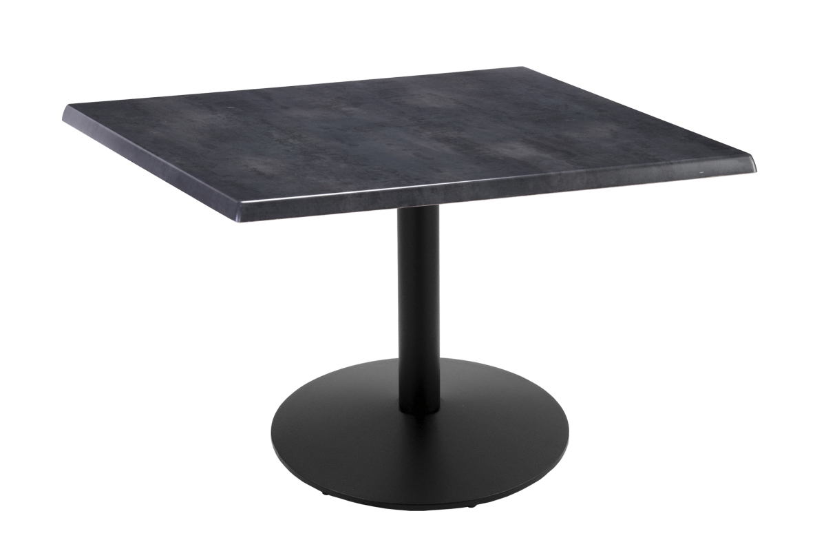 OD214-2230BWOD36SQBlkStl 30 in. Black Table with 36 x 36 in. Square Indoor & Outdoor Black Steel Square Top