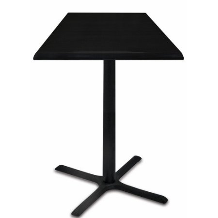 Picture of Holland Bar Stool OD211-3036BWOD30SQBlkStl 36 in. Black Table with 30 x 30 in. Indoor & Outdoor Black Steel Square Top