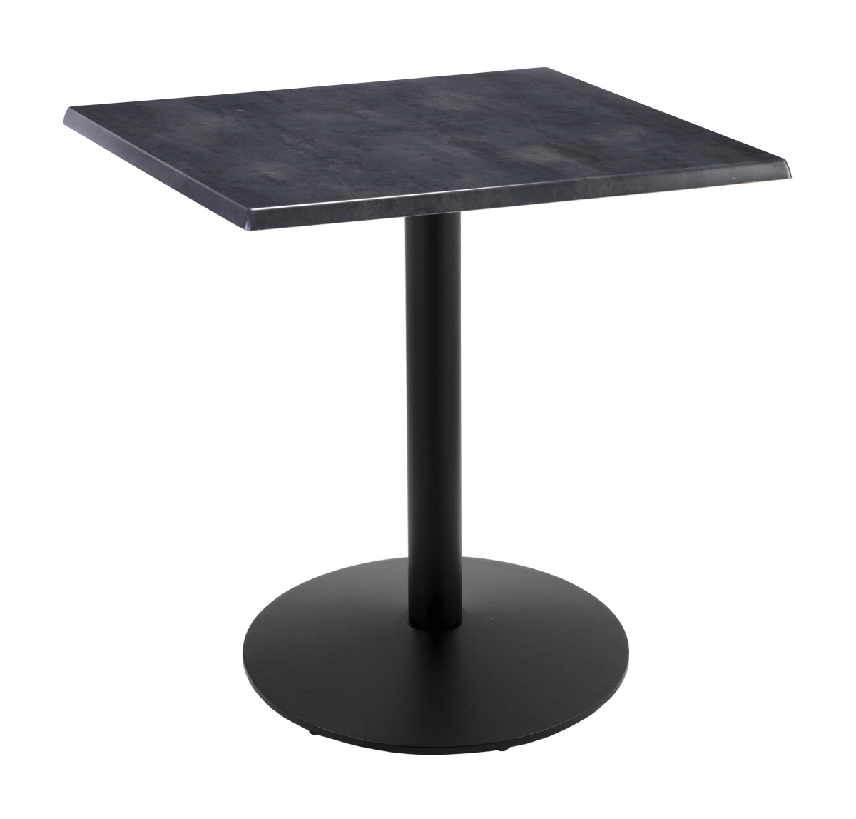 Picture of Holland Bar Stool OD214-2236BWOD30SQBlkStl 36 in. Black Table with 30 x 30 in. Diameter Indoor & Outdoor Black Steel Square Top