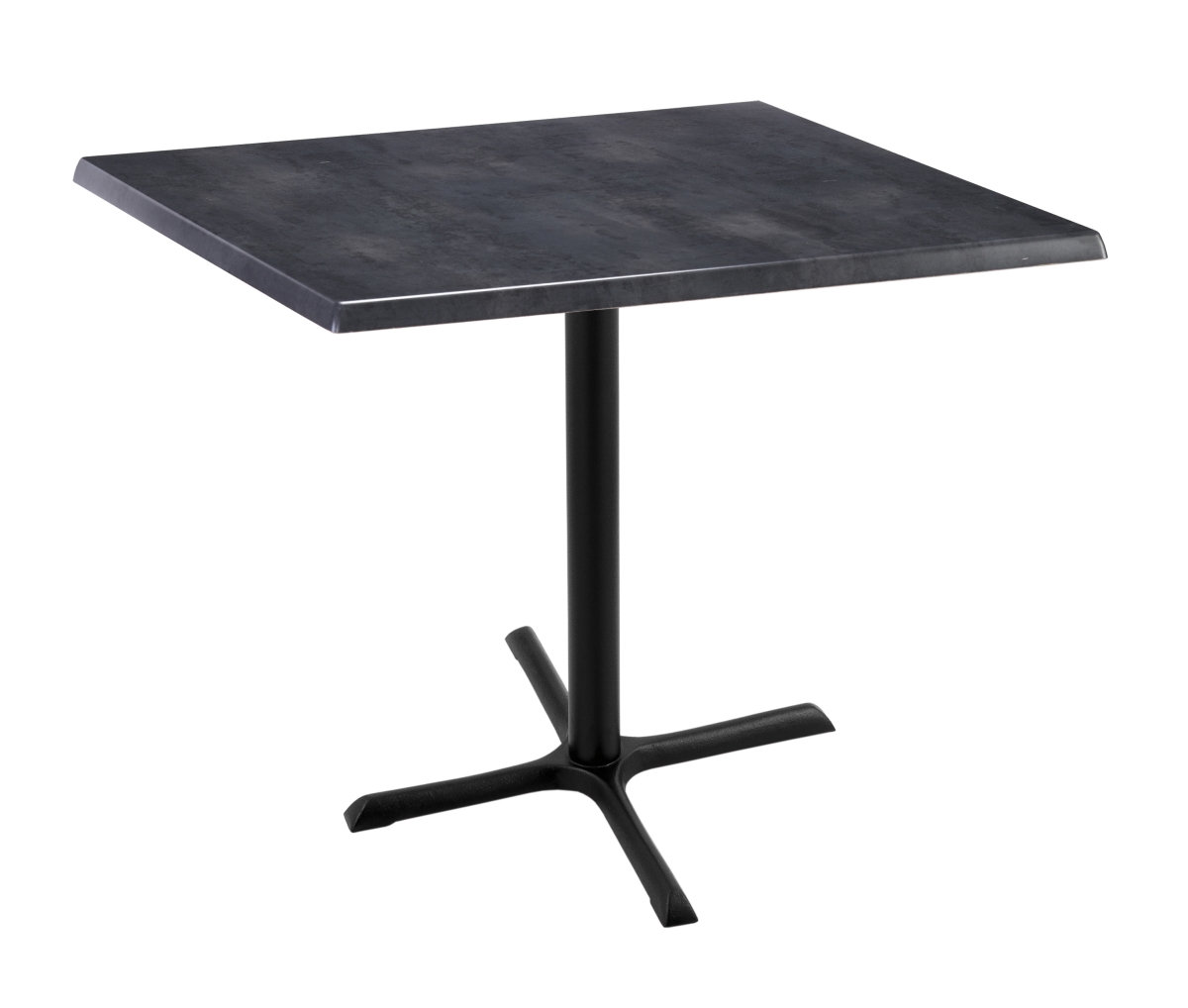OD211-3036BWOD36SQBlkStl 36 in. Black Table with 36 x 36 in. Indoor & Outdoor Black Steel Square Top