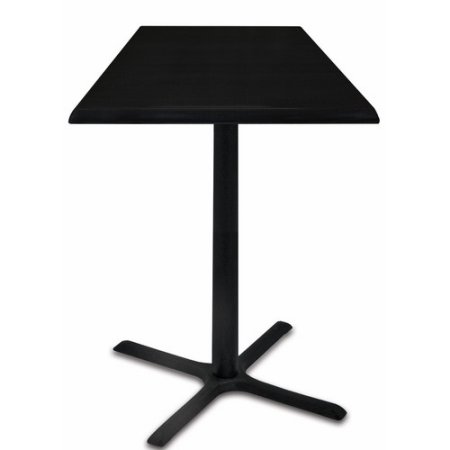 Picture of Holland Bar Stool OD211-3042BWOD30SQBlkStl 42 in. Black Table with 30 x 30 in. Indoor & Outdoor Black Steel Square Top