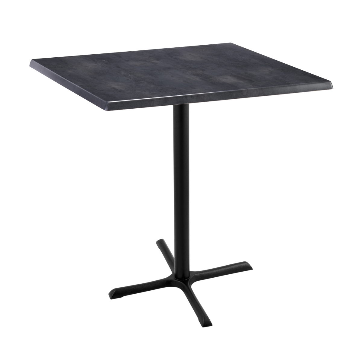 OD211-3042BWOD36SQBlkStl 42 in. Black Table with 36 x 36 in. Indoor & Outdoor Black Steel Square Top