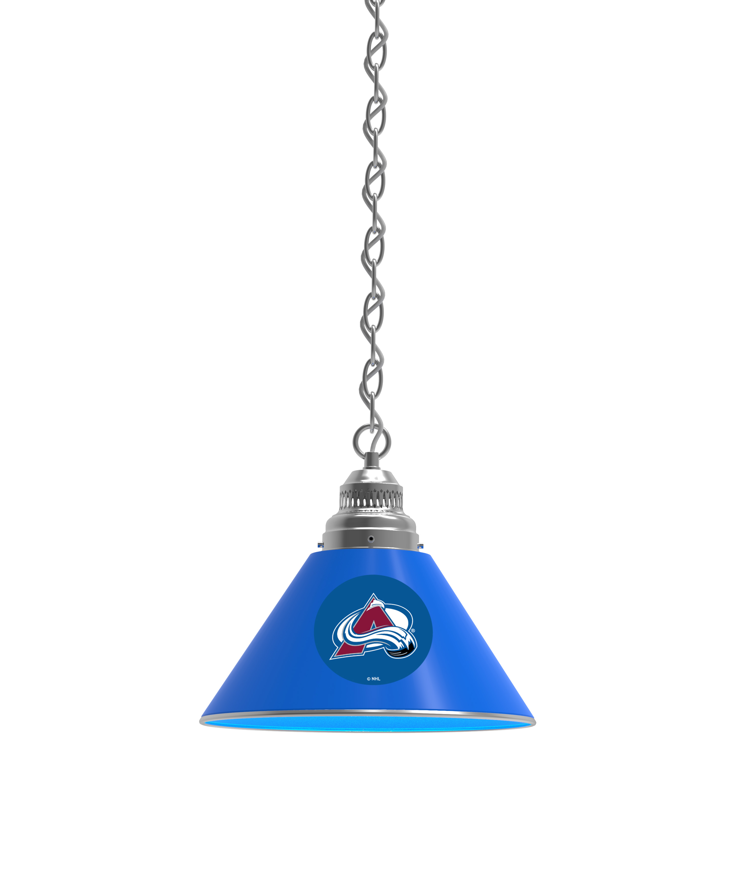 BL1CHColAva NHL Colorado Avalanche Single Shade Pendant Light - Chrome