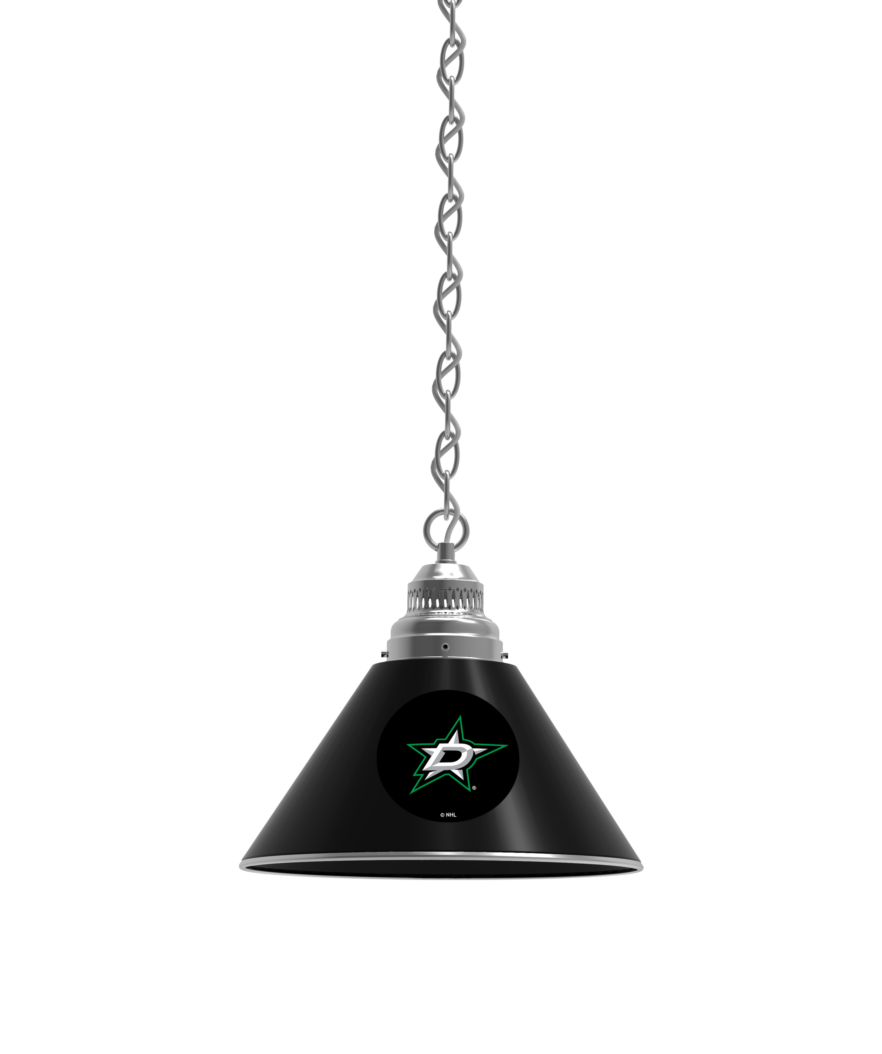 BL1CHDalSta NHL Dallas Stars Single Shade Pendant Light - Chrome