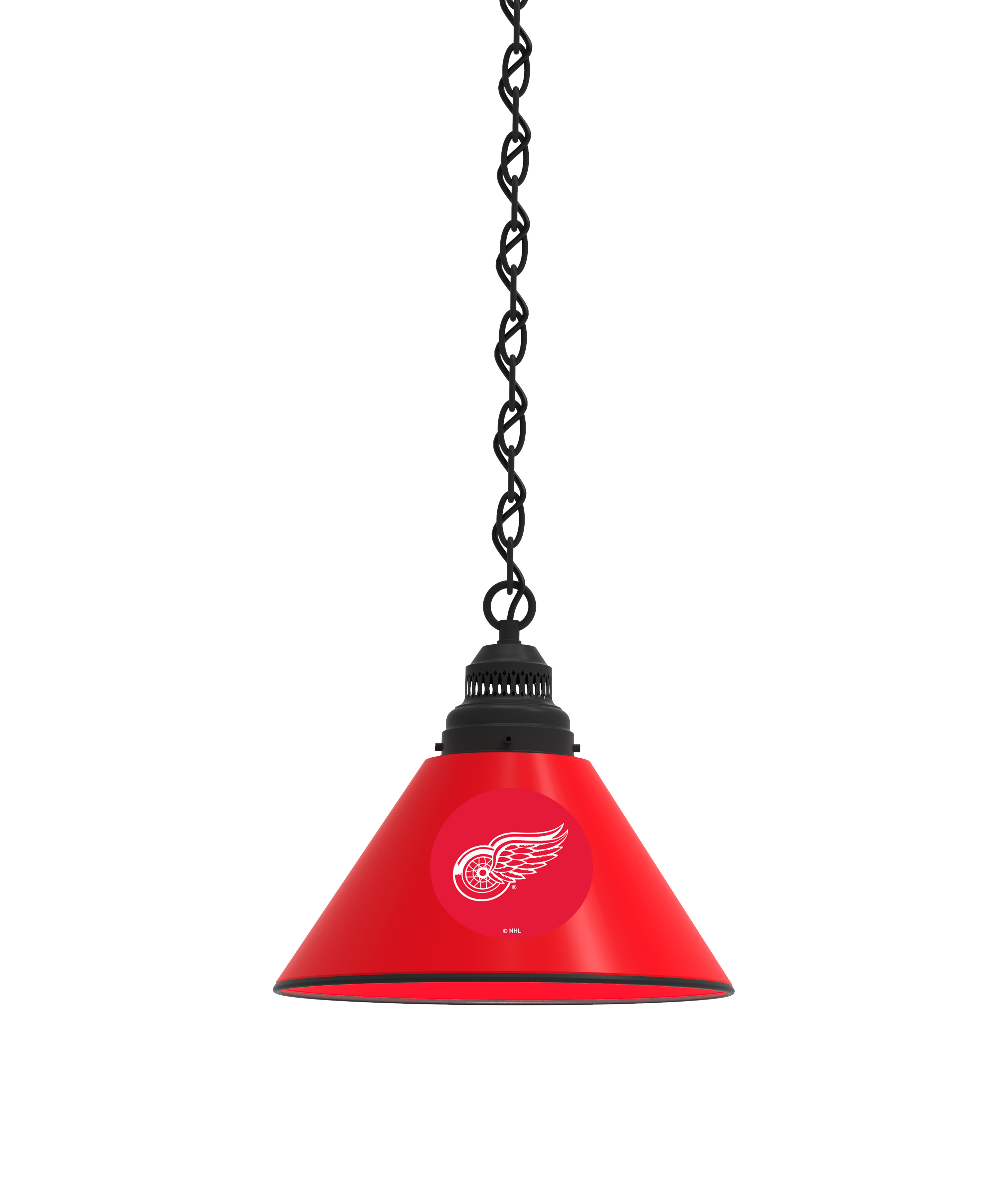 Picture of Holland Bar Stool BL1BKDetRed NHL Detroit Red Wings Single Shade Pendant Light - Black