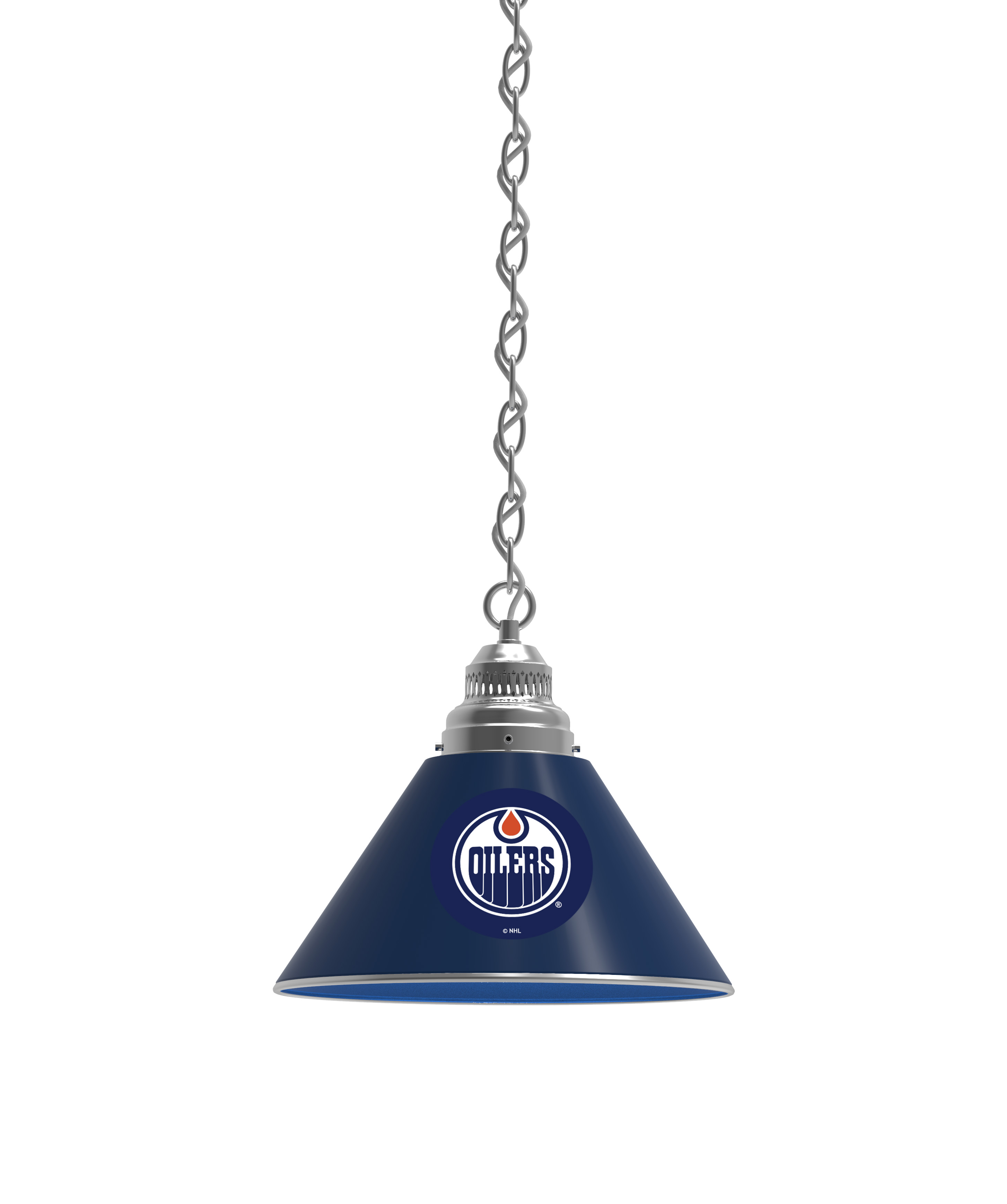 BL1CHEdmOil NHL Edmonton Oilers Single Shade Pendant Light - Chrome