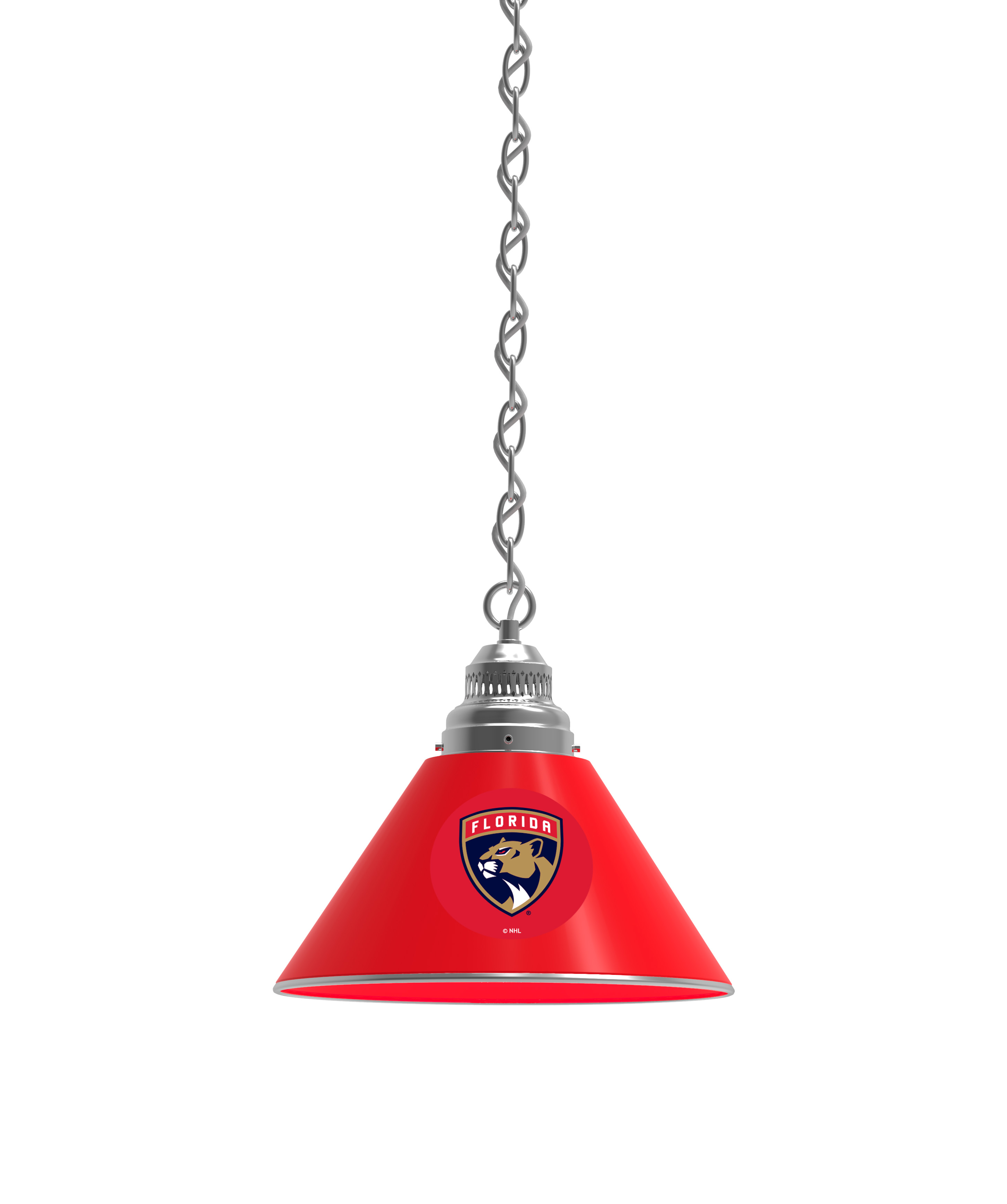 BL1CHFlaPan NHL Florida Panthers Single Shade Pendant Light - Chrome