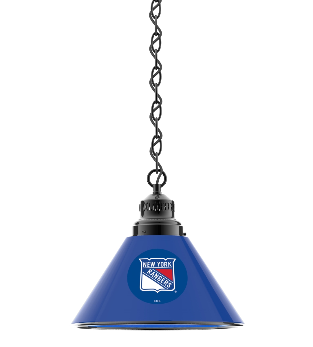 Picture of Holland Bar Stool BL1BKNYRang NHL New York Rangers Single Shade Pendant Light - Black