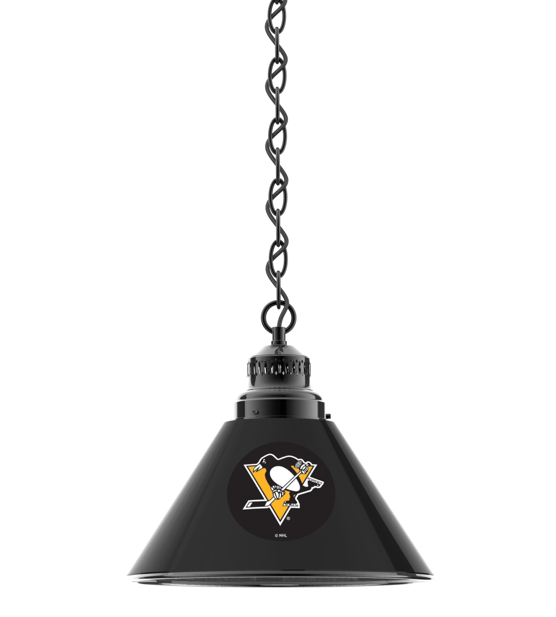 Picture of Holland Bar Stool BL1BKPitPen NHL Pittsburgh Penguins Single Shade Pendant Light - Black