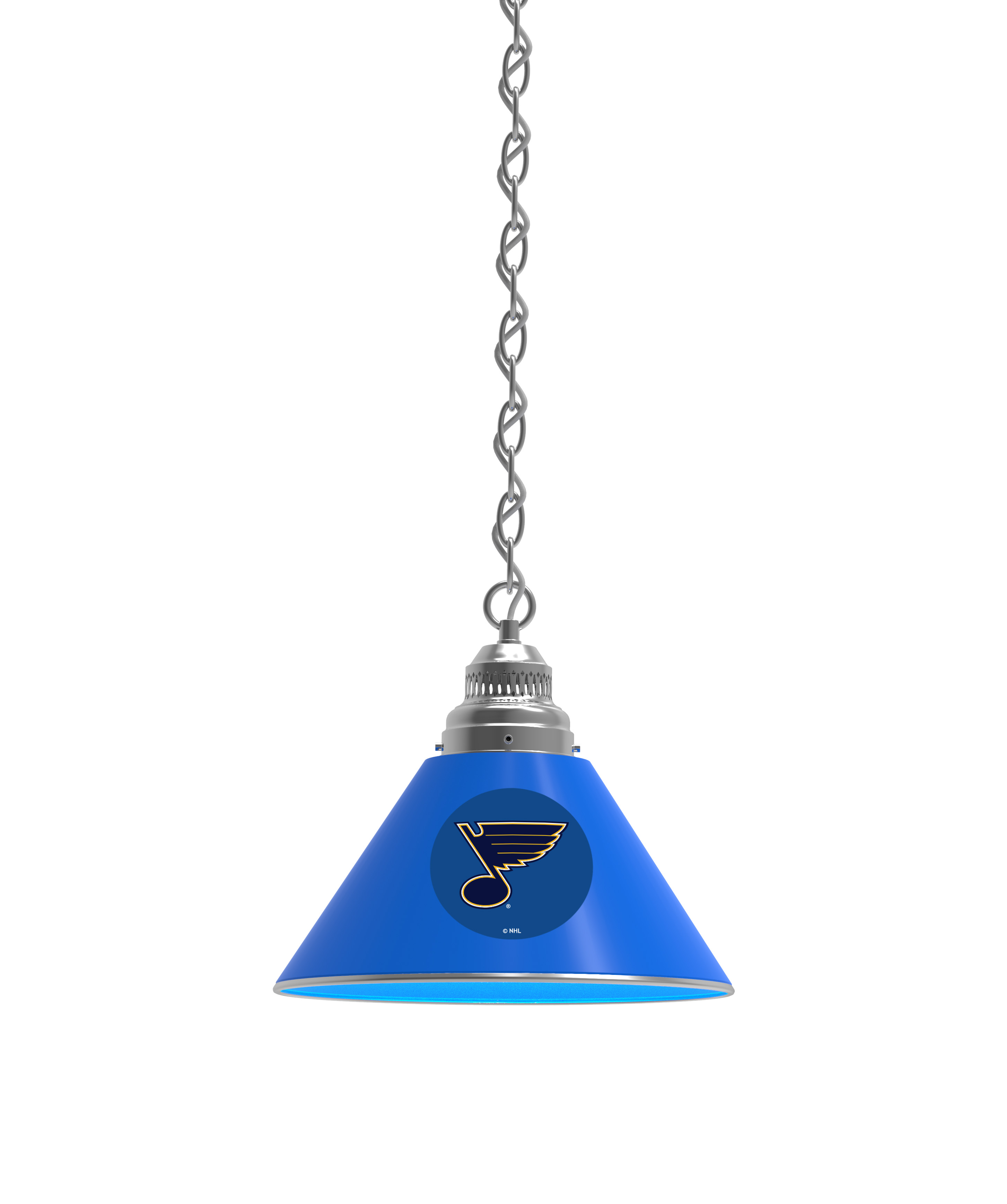 BL1CHSTLBlu NHL St Louis Blues Single Shade Pendant Light - Chrome